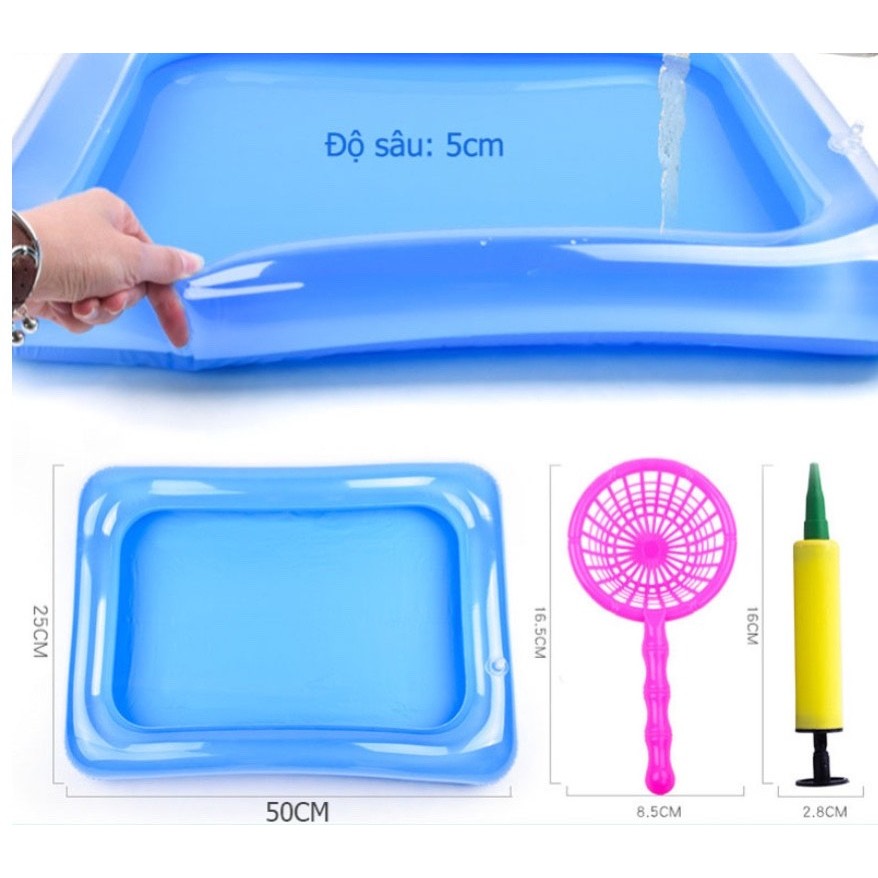 Đồ Chơi Câu Cá Đại Dương 27 Chi Tiết Có Bể Phao Kèm Cần Câu Nhựa