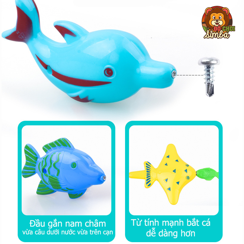 Đồ Chơi Câu Cá Đại Dương 27 Chi Tiết Có Bể Phao Kèm Cần Câu Nhựa