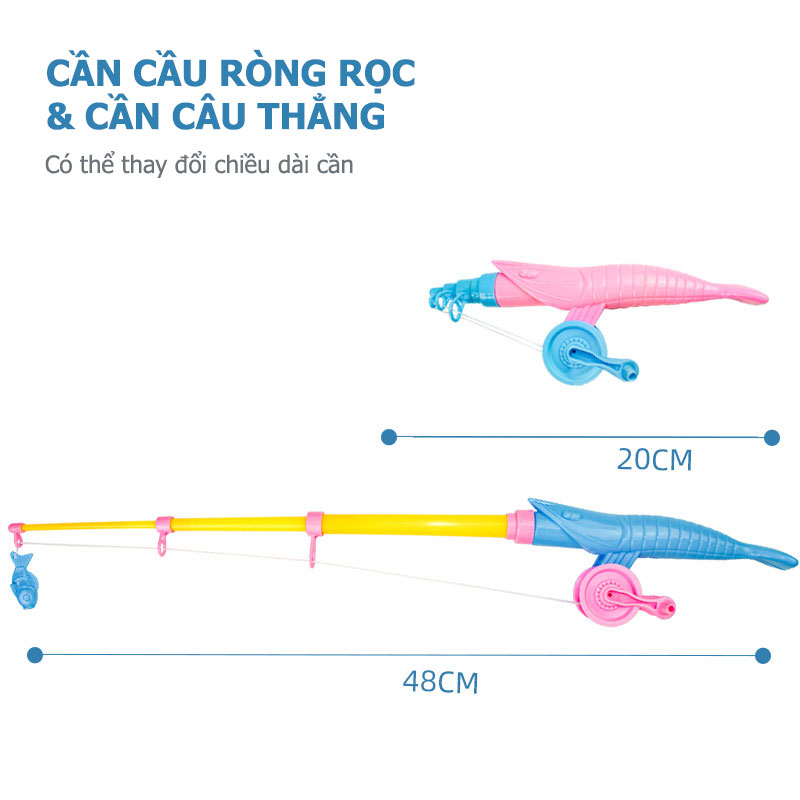 Đồ Chơi Câu Cá Đại Dương 27 Chi Tiết Có Bể Phao Kèm Cần Câu Nhựa