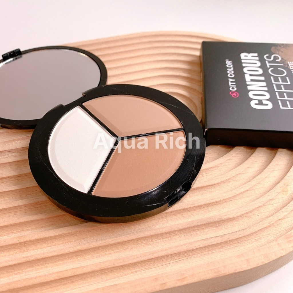 Bảng Phấn Tạo Khối Và Highlight 3 ô City Color Contour Palette - Contour Bronzer