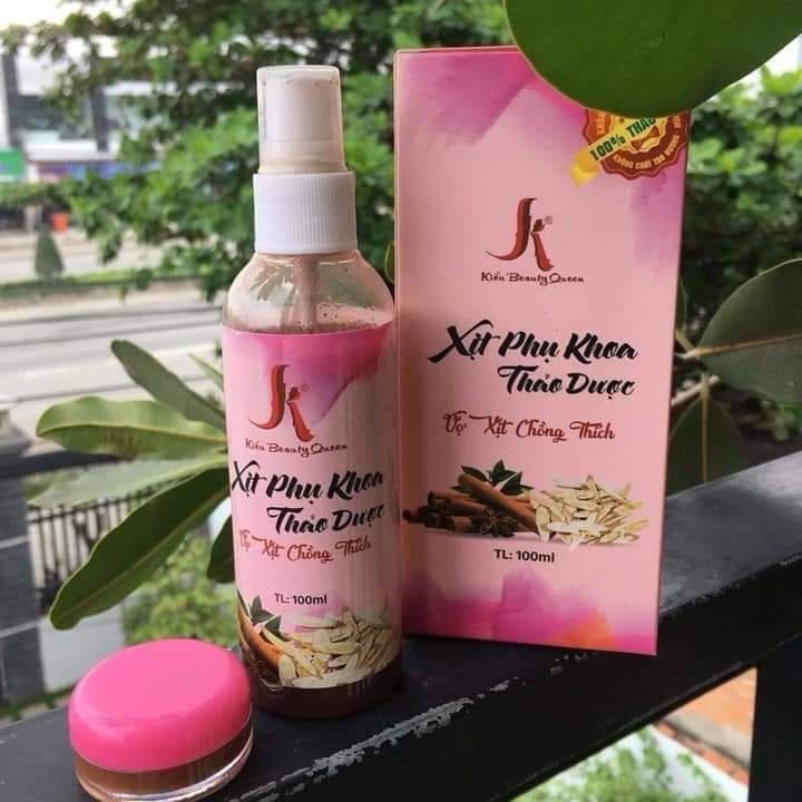 Xịt phụ khoa thảo dược Kiều se khít hỗ trợ vấn đề vùng kín, hồng vùng kín - Chai 100ml - Mina Store