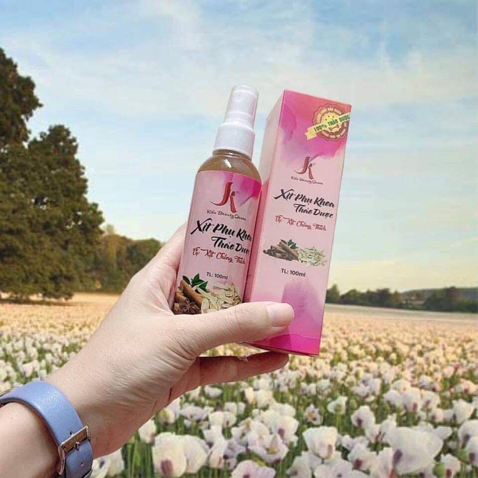 Xịt phụ khoa thảo dược Kiều se khít hỗ trợ vấn đề vùng kín, hồng vùng kín - Chai 100ml - Mina Store