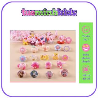 Nhẫn nhựa cho bé gái set 5 chiếc mẫu elsa hoạt hình siêu xinh cho bé yêu