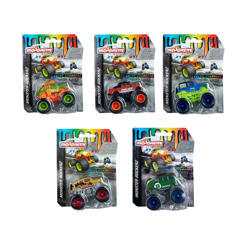 Xe Mô Hình Vượt Địa Hình MAJORETTE Monster Rockerz Color Changers  212057257 - Giao mẫu ngẫu nhiên