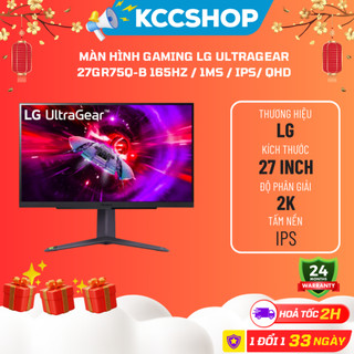  Màn Hình Gaming LG UltraGear 27GR75Q-B 165Hz   1ms   IPS  QHD - Bảo Hành CHính Hãng 24 Tháng 