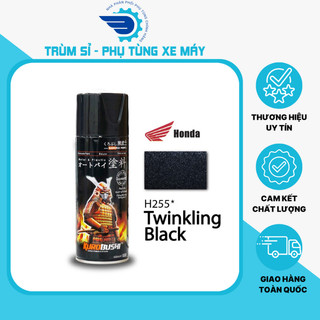 Sơn xịt samurai- màu đen nhánh chuyên dùng cho xe máy màu đẹp, bền màu - phụ tùng xe máy