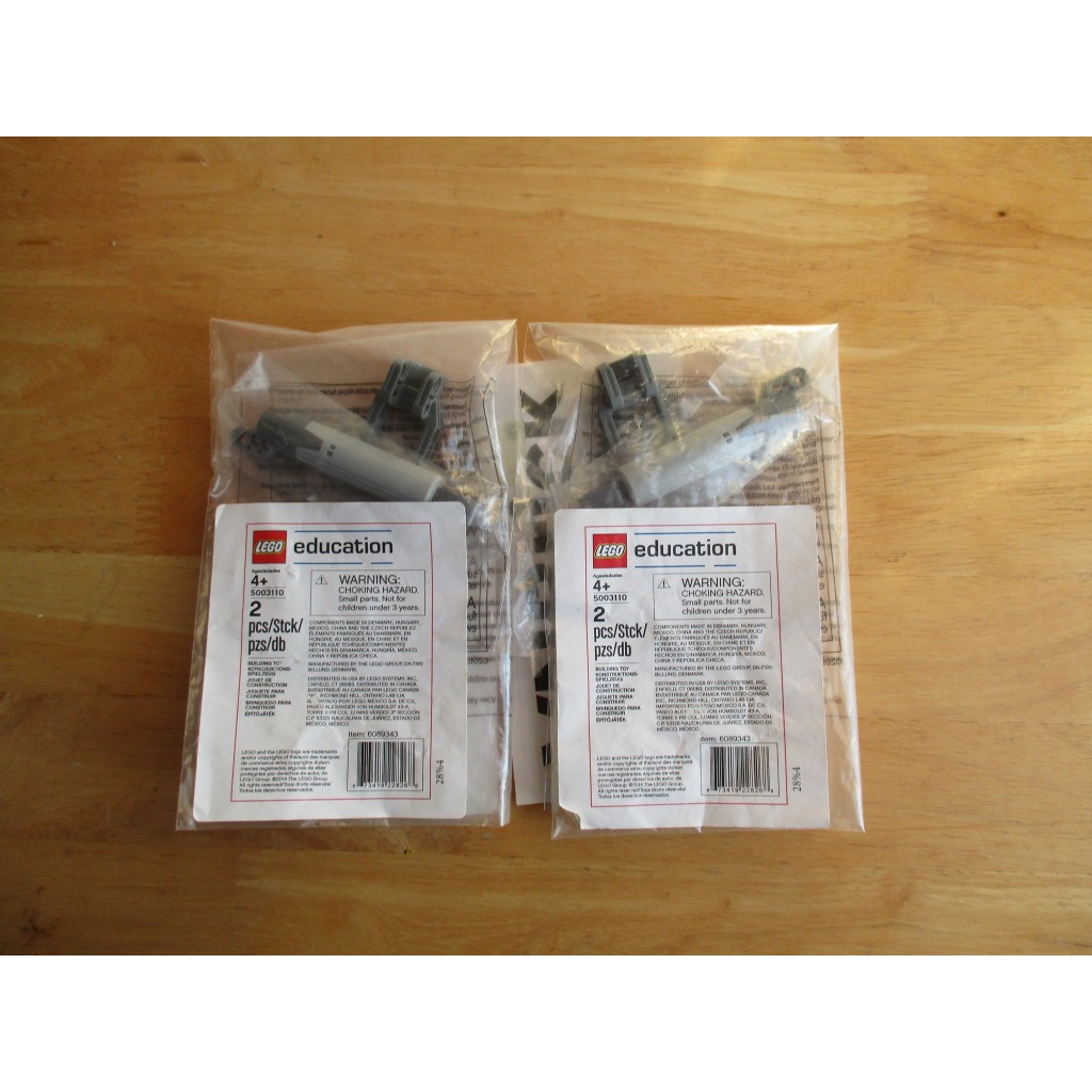 [2 Túi] LEGO Educational 5003110: Bộ Truyền Động Tuyến Tính Cỡ Lớn XL, 10-15 (61927) & Giá Đỡ (61904