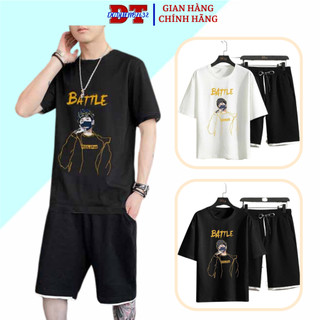 XẢ LỖ Bộ quần áo thể thao nam bộ đồ nam thun me - bộ đồ nam BATTLE S0
