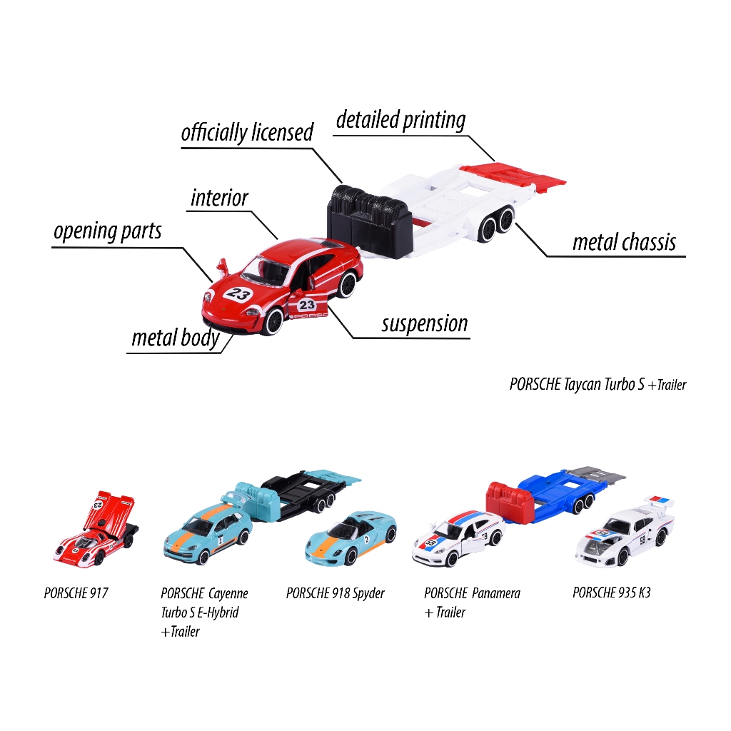 Xe Mô Hình MAJORETTE Porsche Motorsport Race Trailer 212053112 - Simba Toys Vietnam