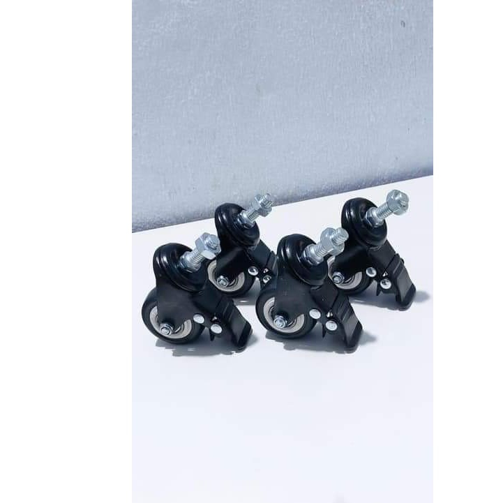 Com Bo 4 Bánh xe chân bàn máy may  có khóa phanh hãm