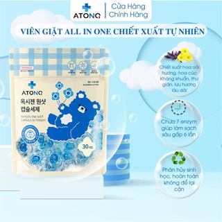 Viên giặt All in one cho bé và gia đình, an toàn, hương thơm dịu nhẹ, gói 30 viên, Made in Korea