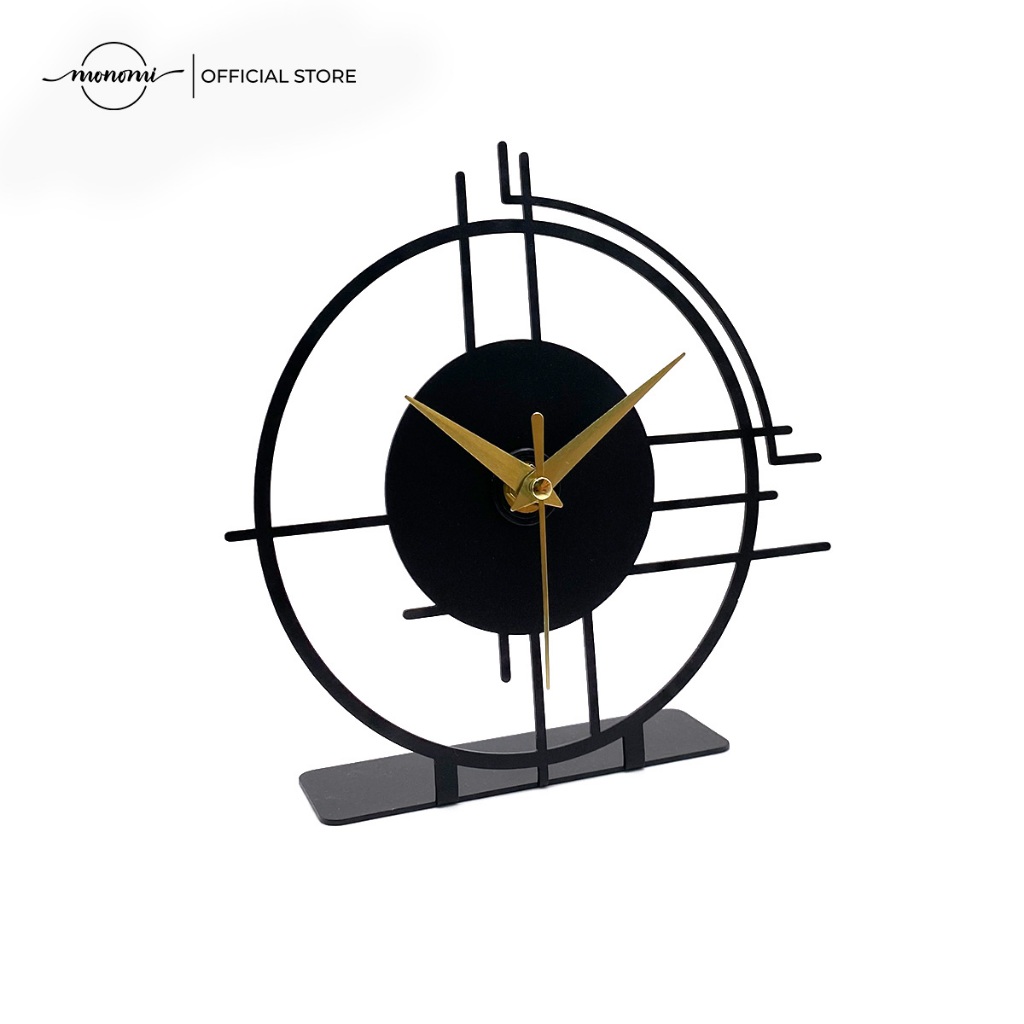 Đồng Hồ Để Bàn CNC Decor Trang Trí Kệ, Bàn Làm Việc - Kim Trôi Cao Cấp