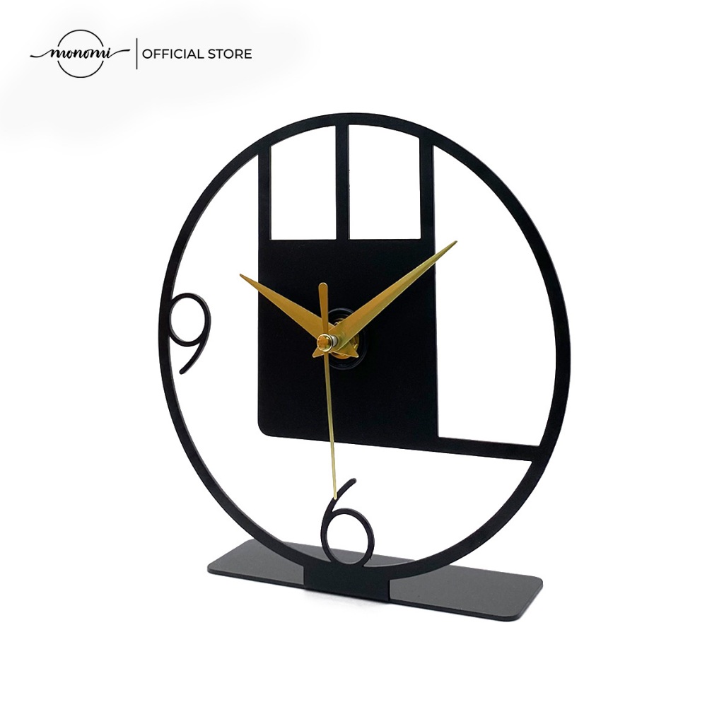 Đồng Hồ Để Bàn CNC Decor Trang Trí Kệ, Bàn Làm Việc - Kim Trôi Cao Cấp