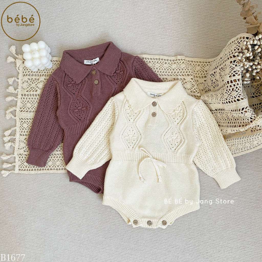 Body len đính nơ bụng cổ đức cho bé B1677