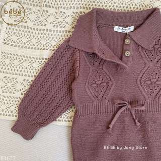 Body len đính nơ bụng cổ đức cho bé B1677