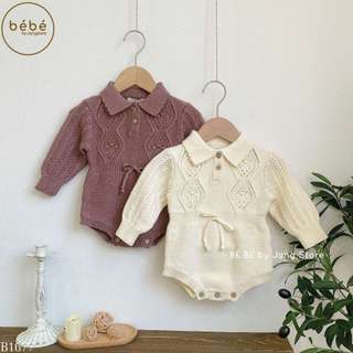 Body len đính nơ bụng cổ đức cho bé B1677
