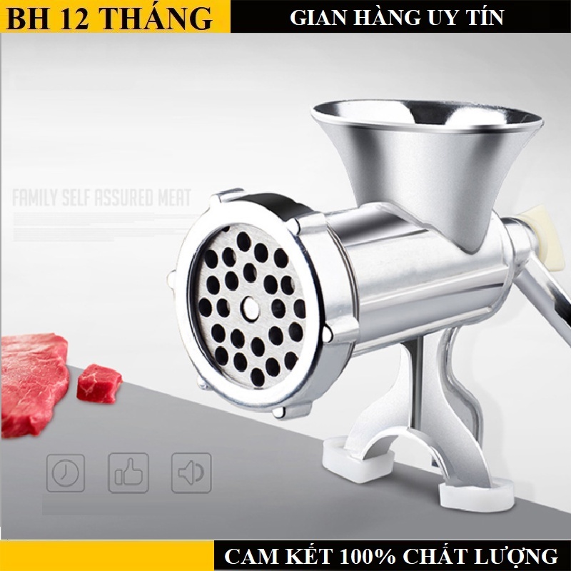 Máy Xay Thịt - Máy Xay Thịt ANYWEARS Bằng Tay Cối Xay Thịt Cá Quay Tay bằng Gang đúc nguyên khối.