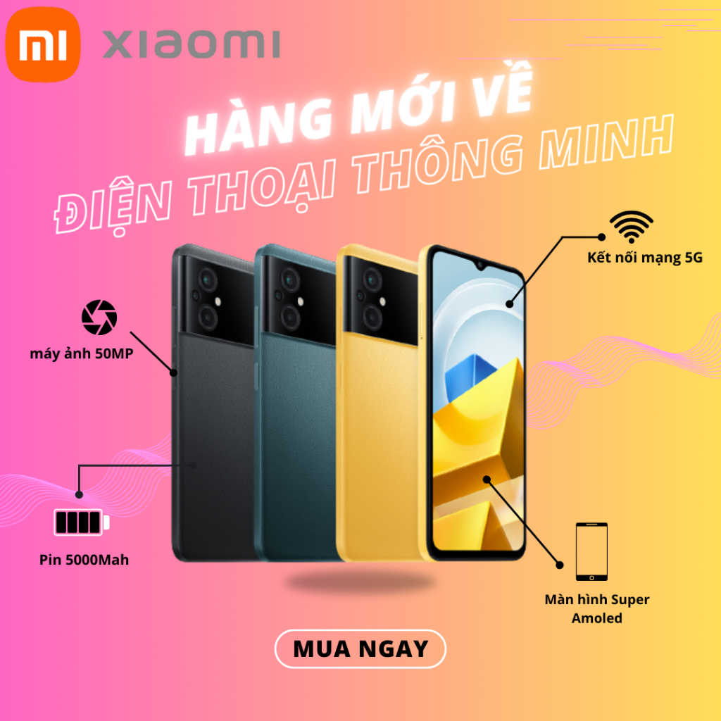 POCO M5 512GB ROM + 16GB RAM Có chức năng Facelock 6.58 MÀN HÌNH IPS LCD * Điện thoại thông minh nhập khẩu mới *