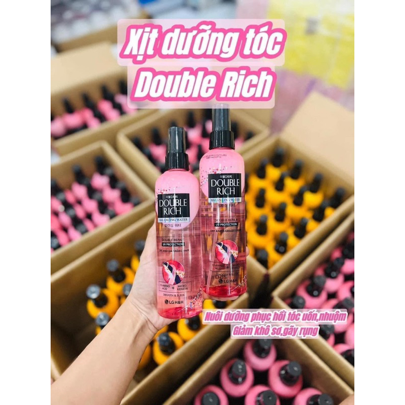 Xịt Dưỡng Tóc Double Rich chăm sóc tóc khô xơ và hư tổn 120ml