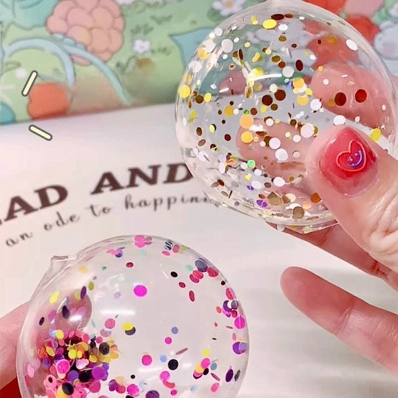 Kim Tuyến Charm Trang Trí Băng Keo Nano Thổi Bong Bong Bóng Kem Keo Slime Nhiều Màu Timo QT07