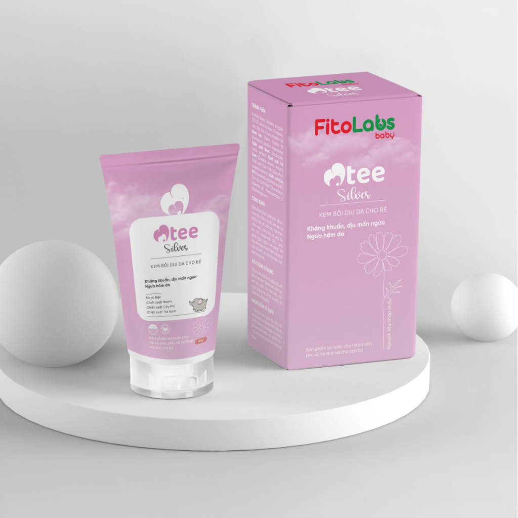 Kem Bôi Da Cho Bé Fitolabs Otee Silver Giúp Giảm Mẩn Ngứa, Hăm Tã, Chàm Sữa, Dưỡng Ẩm Tuýp 30g FITO6