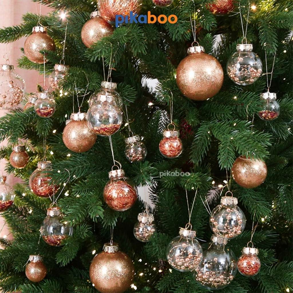 Quả châu Noel cây thông Noel Phụ kiện trang trí Giáng Sinh Pikaboo tiêu chuẩn xuất Châu Âu sơn tĩnh điện bền màu