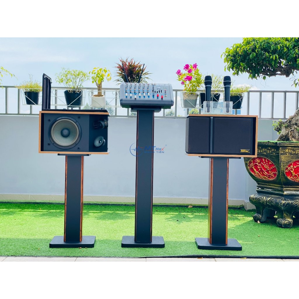 MỚI -Dàn Karaoke Cao Cấp Gia Đình -  Đi Kèm 2 Micro Không Dây Đa Năng