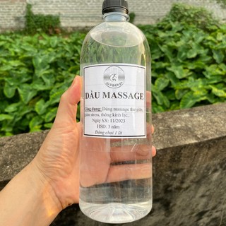 1 lít Dầu Massage body không mùi, không hương, massage toàn thân