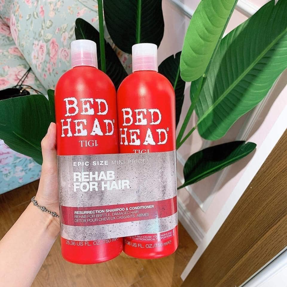 Cặp Gội Xả Tigi Đỏ - Dầu Gội Xả Tigi Đỏ Bed Head Giành Cho Tóc Hư Tổn, Làm Thơm Tóc, Mang Lại Sự Mượt