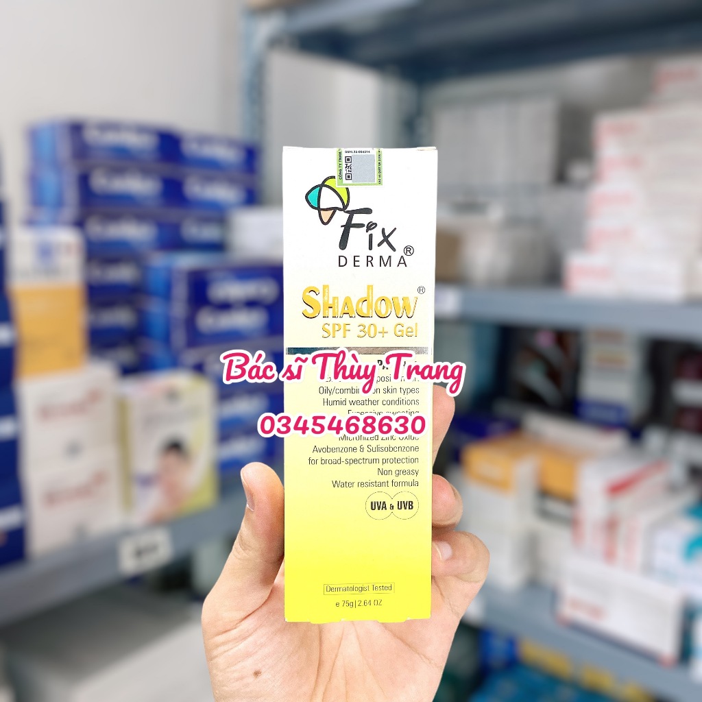 Gel chống nắng FIXDERMA SHADOW SPF30+ PA+++ - 75g