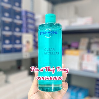 Nước rửa mặt & tẩy trang 2 in 1 cho da dầu mụn, da nhạy cảm Stanhome Clear Micellar - 400ml