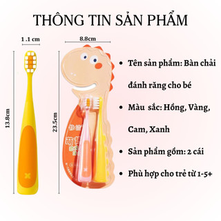 Bàn Chải Đánh Răng Cho Bé Mado Hình Khủng Long dễ Thương