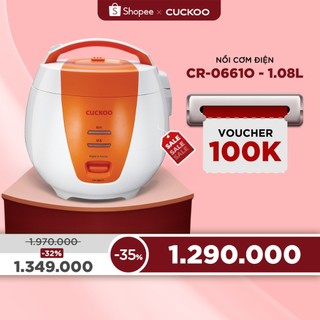 Nồi Cơm Điện CUCKOO 1,08 lít CR-0661O - HÀNG CHÍNH HÃNG MÀU CAM