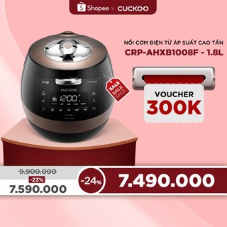 Nồi cơm điện tử áp suất cao tần Cuckoo 1.8L CRP-AHXB1008F - Lòng phủ men Xwal độc quyền- Bản Quốc Tế