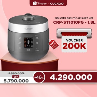 Nồi cơm điện tử áp suất kép Cuckoo 1.8L CRP-ST1010FG - Lòng nồi phủ men Xwall độc quyền