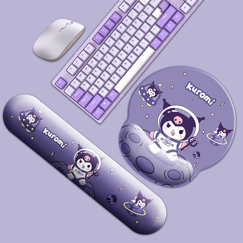 COMBO KÊ TAY BÀN PHÍM CHUỘT KUROMI CÁC MÀU SẮC ĐA DẠNG