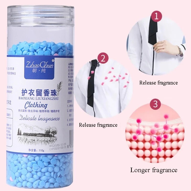 Viên giặt thơm quần áo lưu hương tới 72h Hạt Xả Thơm Quần Áo Hạt Lưu Hương Quần Áo Nhật Bản
