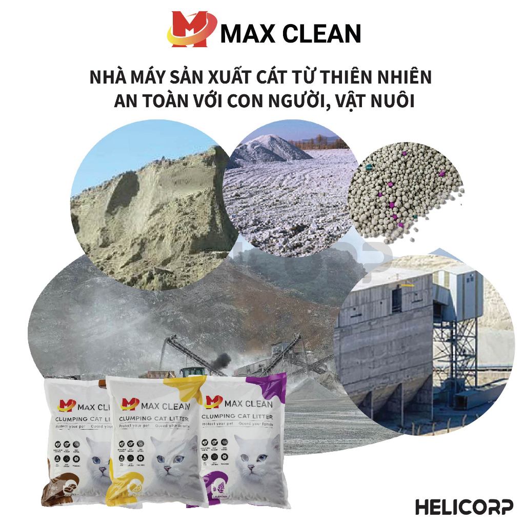 [Mua 2 giảm 4%] Cát Mèo, Cát Vệ Sinh Cho Mèo Hương Chanh 4KG Max Clean - HeLiCorp