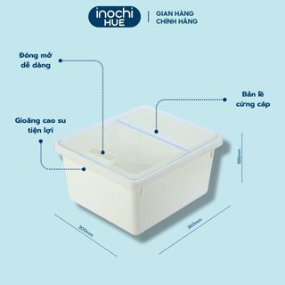 Thùng đựng gạo Inochi – Sendai 12KG kháng khuẩn, chống côn trùng tiêu chuẩn Nhật Bản