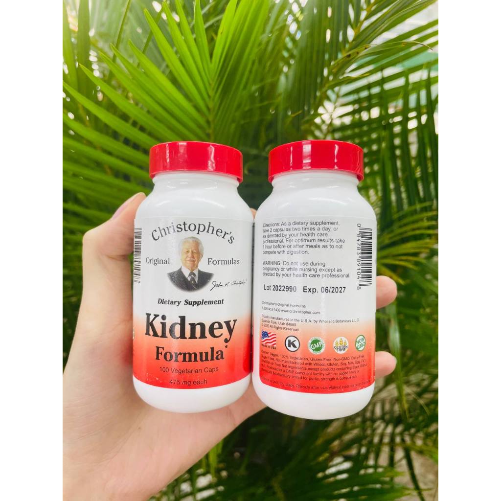 Viên Uống Bổ Thận Christopher's Original Formulas Kidney Formula 475mg 100 Viên
