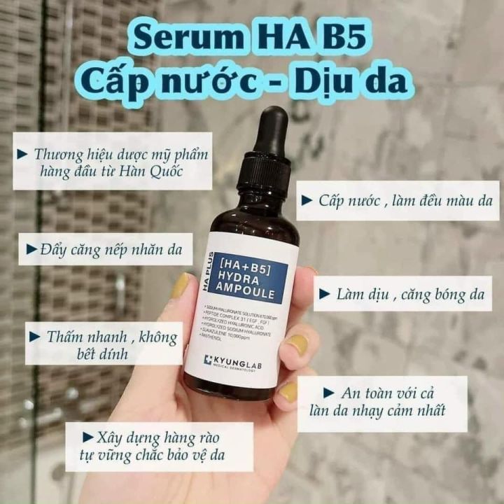 Serum Căng Bóng Da Serum HA + B5 Hydra, Chống Lão Hóa KyungLab - Dung Tích 50ml