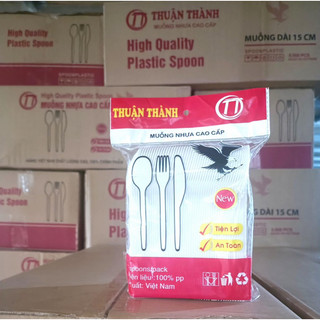 80 chiếc thìa nhựa cứng Dùng 1 Lần Cao Cấp