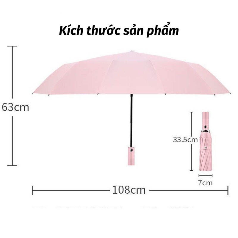 Ô Dù Cao Cấp Che Mưa Đi Nắng 12 Nan 8 Nan Mở Tự Động Gấp Nhỏ Gọn Cầm Tay 2 Chiều Cỡ Lớn To Cho Xe Hơi Ô Tô Chống Thấm
