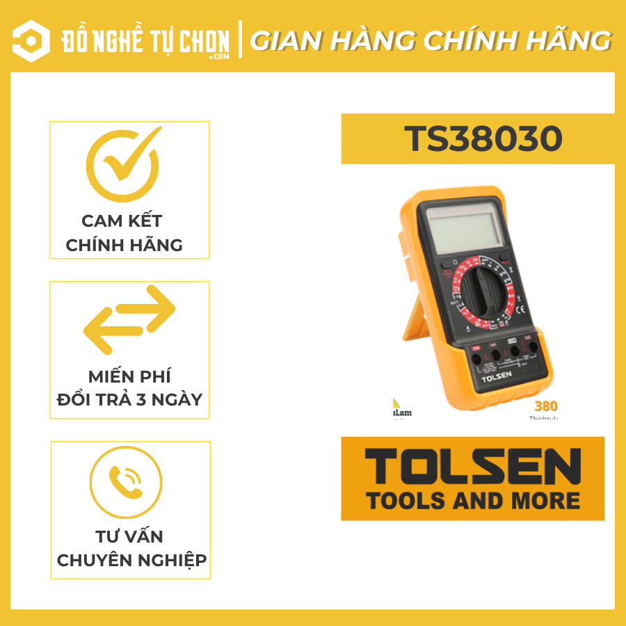 ĐỒNG HỒ ĐO ĐIỆN ĐA NĂNG TOLSEN 38030