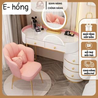 Bàn trang điểm bo mặt tròn không kèm loa QueenHouse nhập khẩu bàn phấn cao cấp phù hợp cho phong cách Hàn Quốc