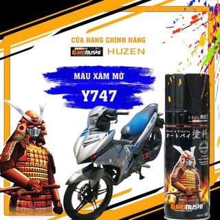 Sơn samurai y747 màu xám mờ- huzen việt nam