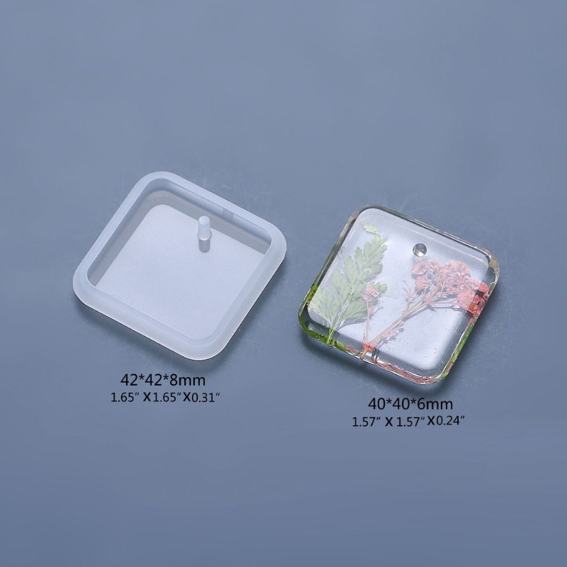 Set 6 khuôn silicon làm móc khoá, mặt dây handmade