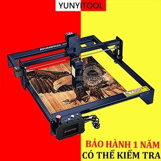 Máy khắc laser atomstack a10 pro 50w ,khắc dưa hấu,dừa,thép không gỉ,ván ép,410x420mm khu vực khắc lớn đầy đủ