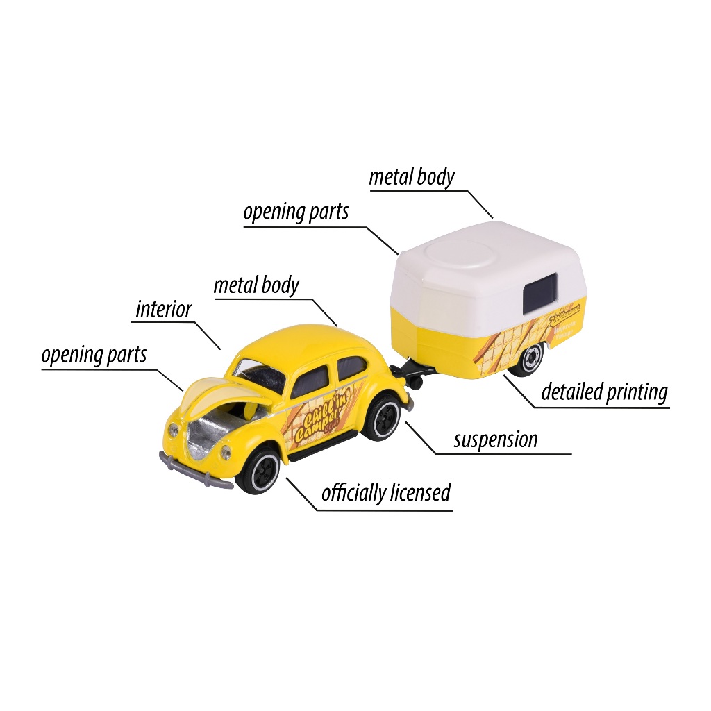 Xe Mô Hình MAJORETTE VW The Originals Trailer 212055007 - Simba Toys Vietnam