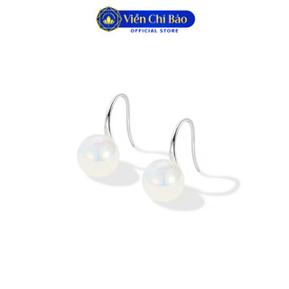 Bông tai bạc nữ Hạt châu móc câu chất liệu bạc 925 - Viễn Chí Bảo B400261